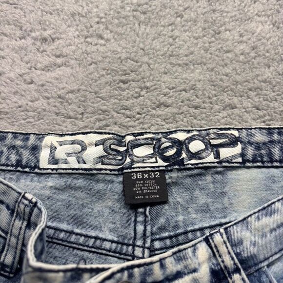 Scoop Jeans Mens 38x30 Blue Light Wash Cotton Skinny Stretch Distressed - Picture 3 of 9